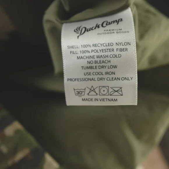 New NWT Duck Camp Jacket Airflow Insulated Hoodie - Woodland Camo - Picture 8 of 10